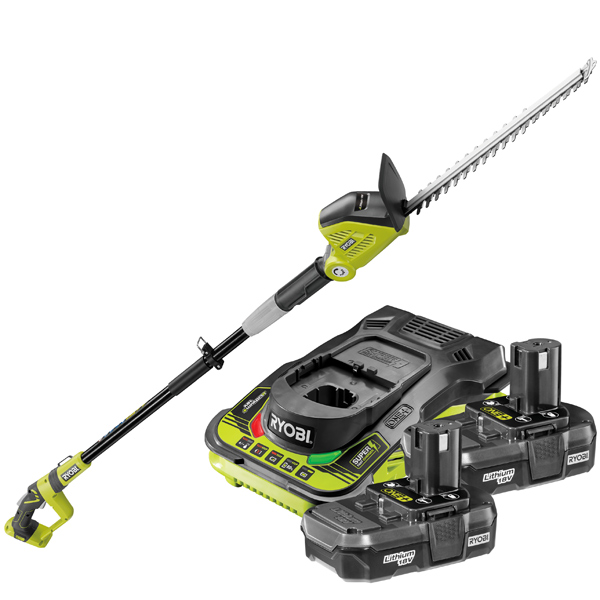 Ryobi 18v Pole Hedge Trimmer Kit With 2 x 1.3Ah Batteries OPT1845 ONE+