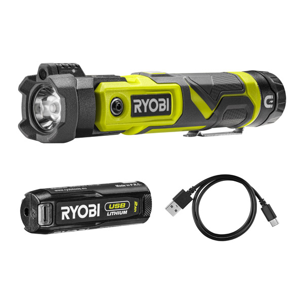 Ryobi USB Lithium Pivoting Light Kit (1x 2.0Ah) 4V RLP4-120G