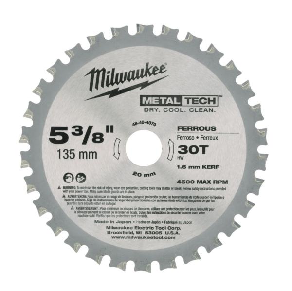 Milwaukee 48404070 Circular Saw Blade 135mm Ferrous