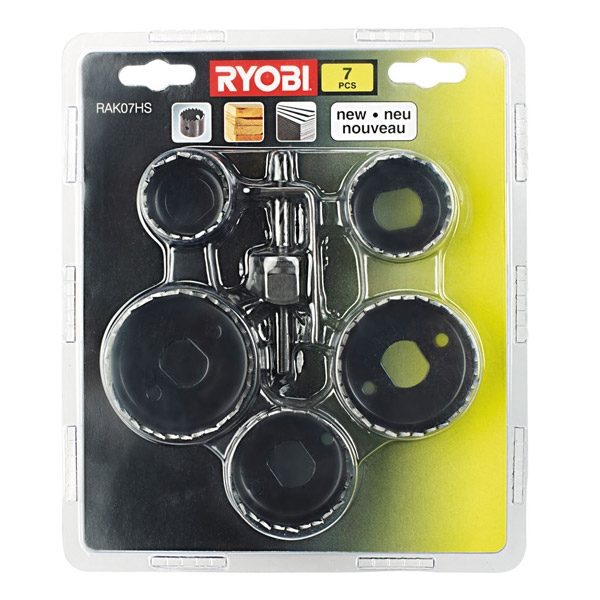 Ryobi RAK07HS 7 Piece Hole Saw Kit