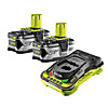 Ryobi ONE+ 5.0A Fast Lithium Battery Charger 18V RBC18L40/2 4Ah 2-Pack