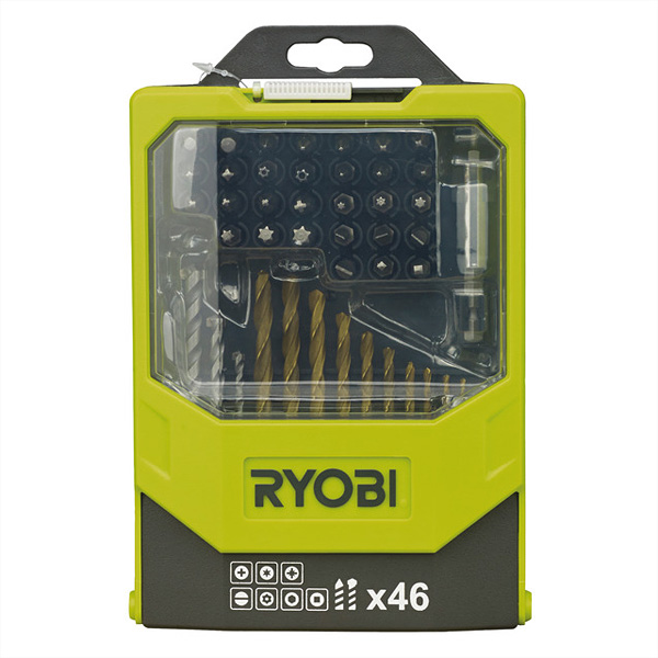 Ryobi Mixed Drill and Screwdriver Bit Set RAK46MIX 46 Piece