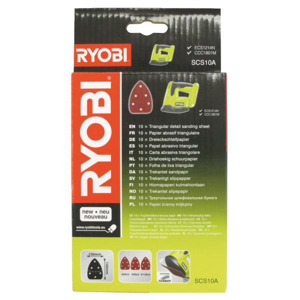 Ryobi Triangular Detail Sanding Sheets 10 Pack SCS10A