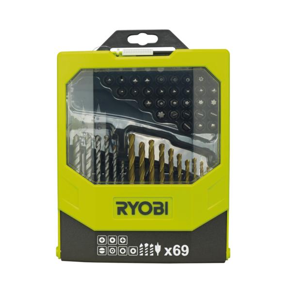 Ryobi RAK69MIX 69 Piece Mixed Drill and Screwdriver Bit Set