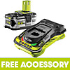 Ryobi ONE+ 5.0A Fast Lithium Battery Charger 18V RC18150-150 5Ah 1-Pack