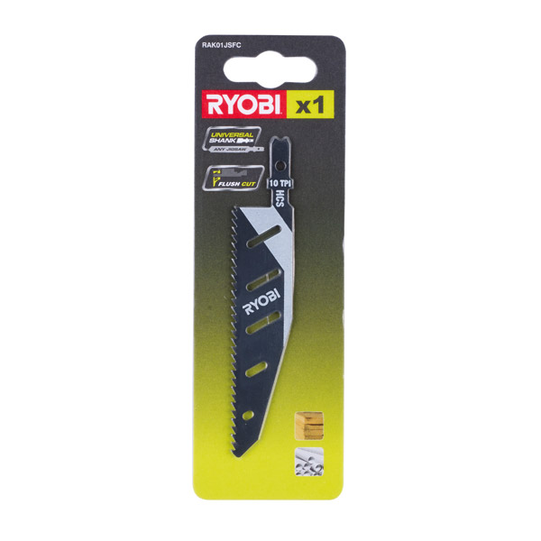 Ryobi Flush Cut Blade suitable for Wood & Plastic (10TPI) RAK01JSFC