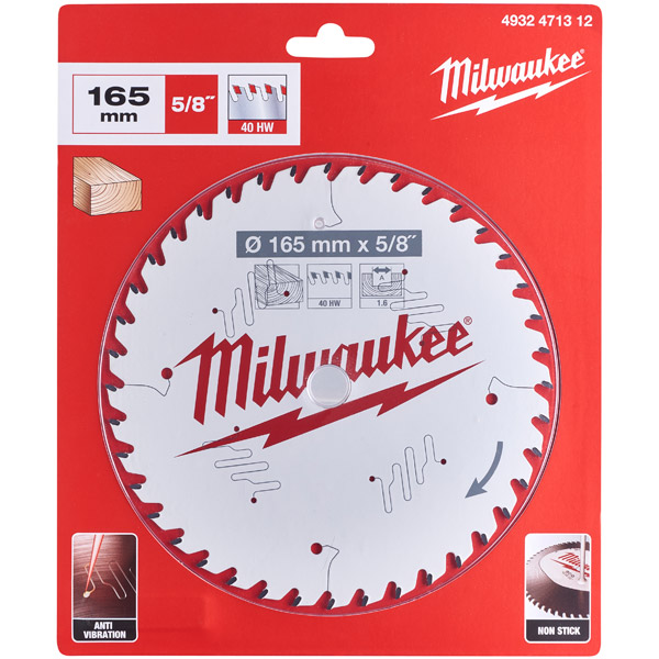 Milwaukee 4932352314 165mm 40T Circular Saw Blade