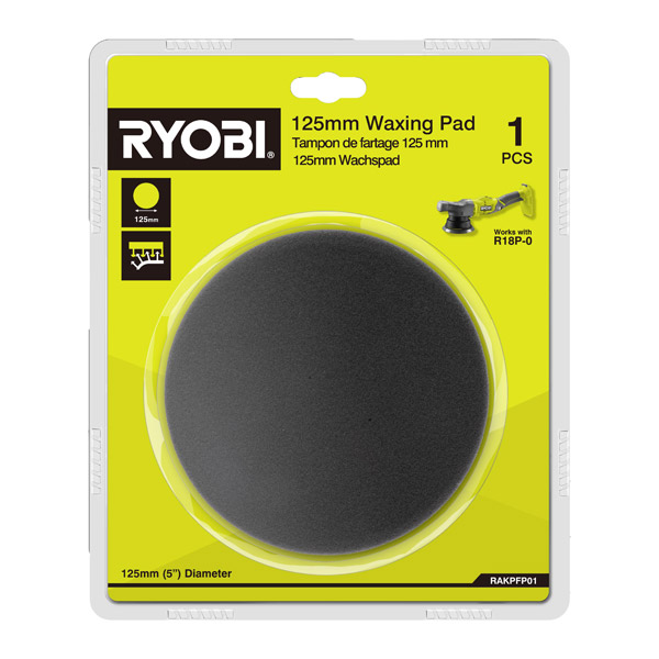 Ryobi 125mm Waxing Pad compatible with the R18P-0 RAKPFP01