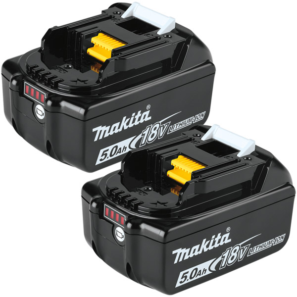 Makita LXT 5.0Ah Lithium-Ion Battery 2-Pack 18V BL1850B/2