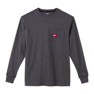 Milwaukee Long Sleeve Work T-Shirt (Grey, X-Large) WTLSG (XL) 4933478240